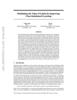 Rethinking the Value of Labels for Improving Class-Imbalanced Learning