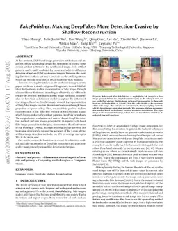 FakePolisher: Making DeepFakes More Detection-Evasive by Shallow
  Reconstruction