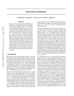 Risk Variance Penalization