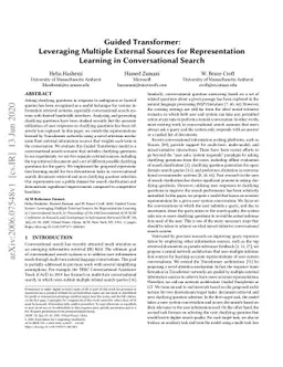 Guided Transformer: Leveraging Multiple External Sources for
  Representation Learning in Conversational Search