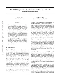 Hindsight Expectation Maximization for Goal-conditioned Reinforcement
  Learning