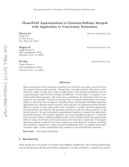 Mean-Field Approximation to Gaussian-Softmax Integral with Application
  to Uncertainty Estimation