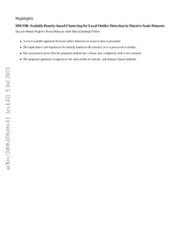 SDCOR: Scalable Density-based Clustering for Local Outlier Detection in
  Massive-Scale Datasets