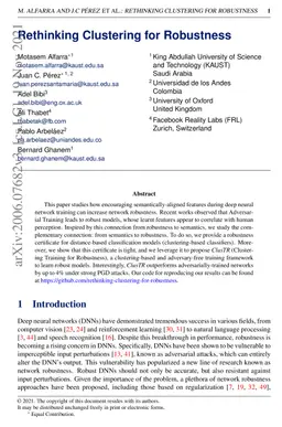 Rethinking Clustering for Robustness