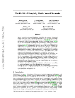 The Pitfalls of Simplicity Bias in Neural Networks