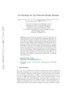 An Ontology for the Materials Design Domain