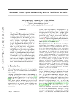 Parametric Bootstrap for Differentially Private Confidence Intervals