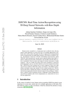 3DFCNN: Real-Time Action Recognition using 3D Deep Neural Networks with
  Raw Depth Information