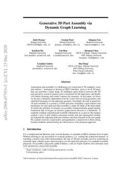 Generative 3D Part Assembly via Dynamic Graph Learning