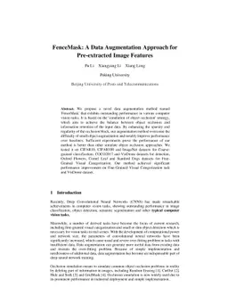 FenceMask: A Data Augmentation Approach for Pre-extracted Image Features