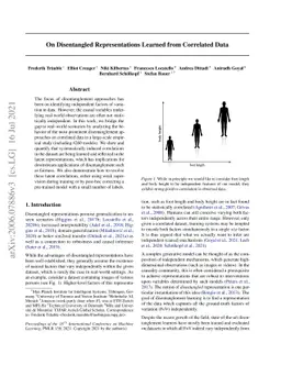 On Disentangled Representations Learned From Correlated Data