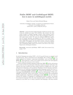 FinEst BERT and CroSloEngual BERT: less is more in multilingual models