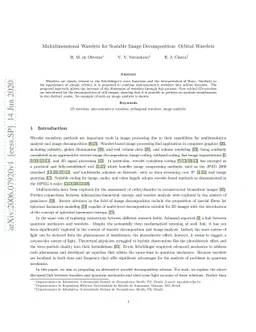 Multidimensional Wavelets for Scalable Image Decomposition: Orbital
  Wavelets