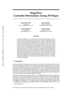 ShapeFlow: Learnable Deformations Among 3D Shapes