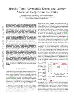 Sparsity Turns Adversarial: Energy and Latency Attacks on Deep Neural
  Networks