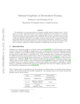 Optimal Complexity in Decentralized Training