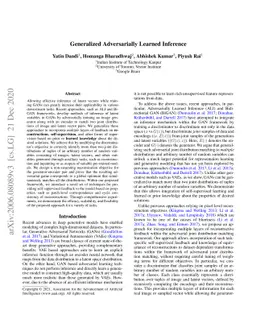 Generalized Adversarially Learned Inference