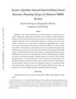 Iterative Algorithm Induced Deep-Unfolding Neural Networks: Precoding
  Design for Multiuser MIMO Systems