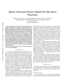 Sparse Gaussian Process Based On Hat Basis Functions
