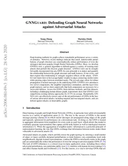 GNNGuard: Defending Graph Neural Networks against Adversarial Attacks
