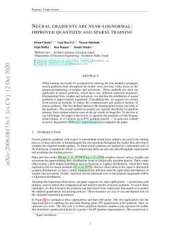 Neural gradients are near-lognormal: improved quantized and sparse
  training