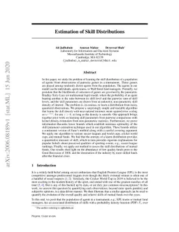Estimation of Skill Distributions