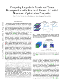Computing Large-Scale Matrix and Tensor Decomposition with Structured
  Factors: A Unified Nonconvex Optimization Perspective