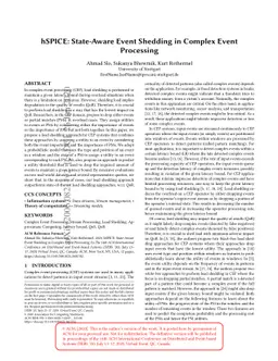 hSPICE: State-Aware Event Shedding in Complex Event Processing