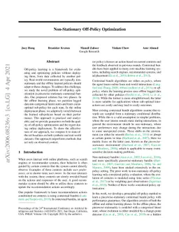 Non-Stationary Off-Policy Optimization