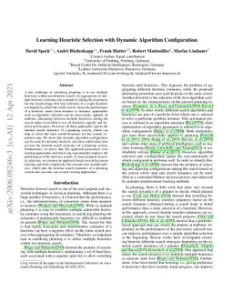 Learning Heuristic Selection with Dynamic Algorithm Configuration
