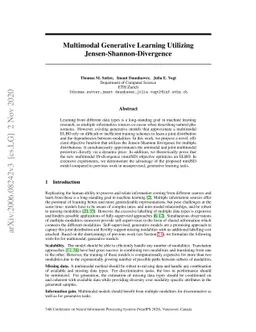 Multimodal Generative Learning Utilizing Jensen-Shannon-Divergence