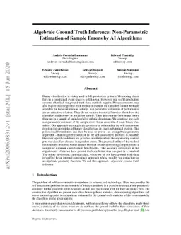 Algebraic Ground Truth Inference: Non-Parametric Estimation of Sample
  Errors by AI Algorithms