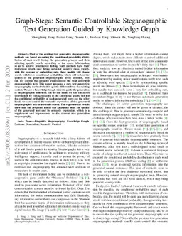 Graph-Stega: Semantic Controllable Steganographic Text Generation Guided
  by Knowledge Graph