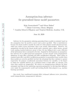 Assumption-lean inference for generalised linear model parameters