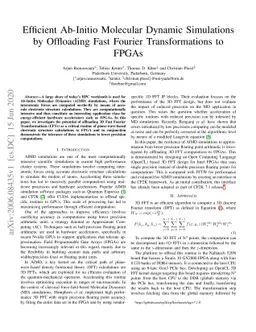 Efficient Ab-Initio Molecular Dynamic Simulations by Offloading Fast
  Fourier Transformations to FPGAs