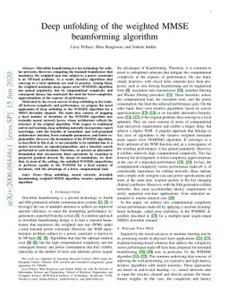 Deep unfolding of the weighted MMSE beamforming algorithm