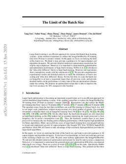 The Limit of the Batch Size