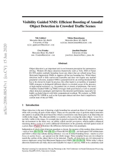 Visibility Guided NMS: Efficient Boosting of Amodal Object Detection in
  Crowded Traffic Scenes