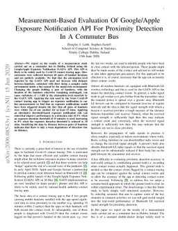 Measurement-Based Evaluation Of Google/Apple Exposure Notification API
  For Proximity Detection in a Commuter Bus