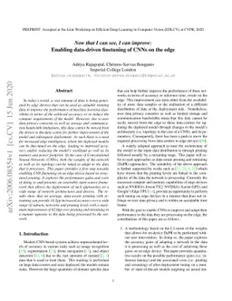 Now that I can see, I can improve: Enabling data-driven finetuning of
  CNNs on the edge