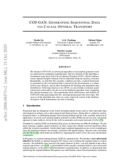 COT-GAN: Generating Sequential Data via Causal Optimal Transport