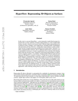 HyperFlow: Representing 3D Objects as Surfaces
