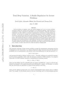 Total Deep Variation: A Stable Regularizer for Inverse Problems