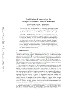 Equilibrium Propagation for Complete Directed Neural Networks