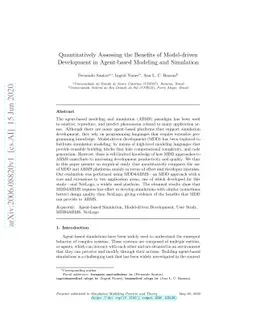 Quantitatively Assessing the Benefits of Model-driven Development in
  Agent-based Modeling and Simulation