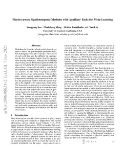 Physics-aware Spatiotemporal Modules with Auxiliary Tasks for
  Meta-Learning