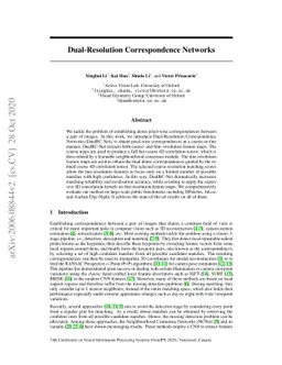 Dual-Resolution Correspondence Networks