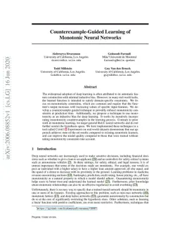 Counterexample-Guided Learning of Monotonic Neural Networks