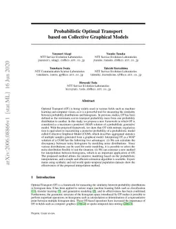 Probabilistic Optimal Transport based on Collective Graphical Models