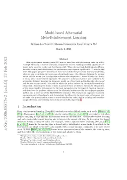 Model-based Adversarial Meta-Reinforcement Learning